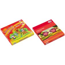 Пластилин Гамма "Мультики", 12 цветов, 240г, со стеком, картон. упаковка
